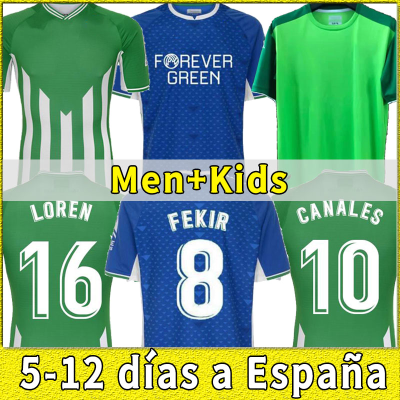 

2021 2022 MAN + KIDS 21 22 REAL soccer Jersey Betis JOAQUIN Loren BOUDEBOUZ BARTRA home away 3rd 4TH Training suit Commemorative Edition Fekir 8 uniform kit sock full set, Home+patch