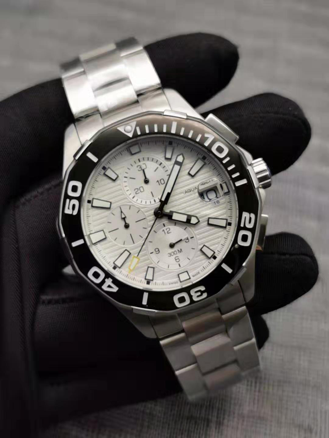 

2022 Top 41mm Aquaracer TAG watch Quartz Automatic 2813 Movement Stainless Steel Band Wristwatch All Dials Work mens watch, Box