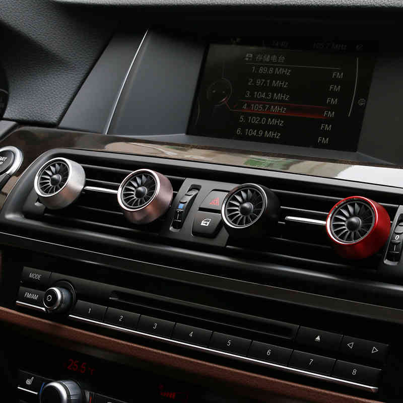 

Creative Fan Air Freshener Vent Clip Luxury Perfume Refill Metal Auto Smell The Car Vehicle Fragrance