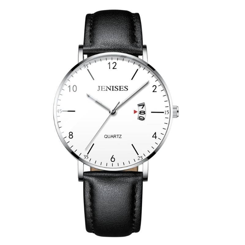 

Wristwatches Classic Designer Wristwatch For Men Black Leather Strap Relogio Date Luminous Dial Analog Sport Watch Mens Waterproof Gift 2021, Leather black 4