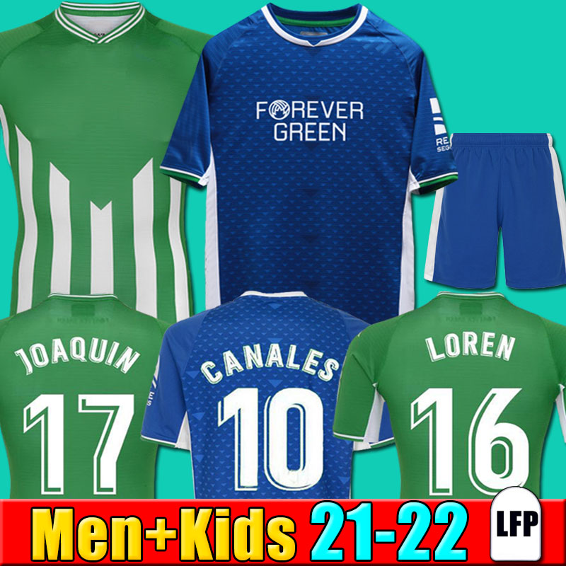 

21 22 REAL Betis soccer Jerseys JOAQUIN CANALES C.TELLO Loren BOUDEBOUZ BARTRA football shirts home green 2021 2022 Commemorative Edition Fe, Black;yellow