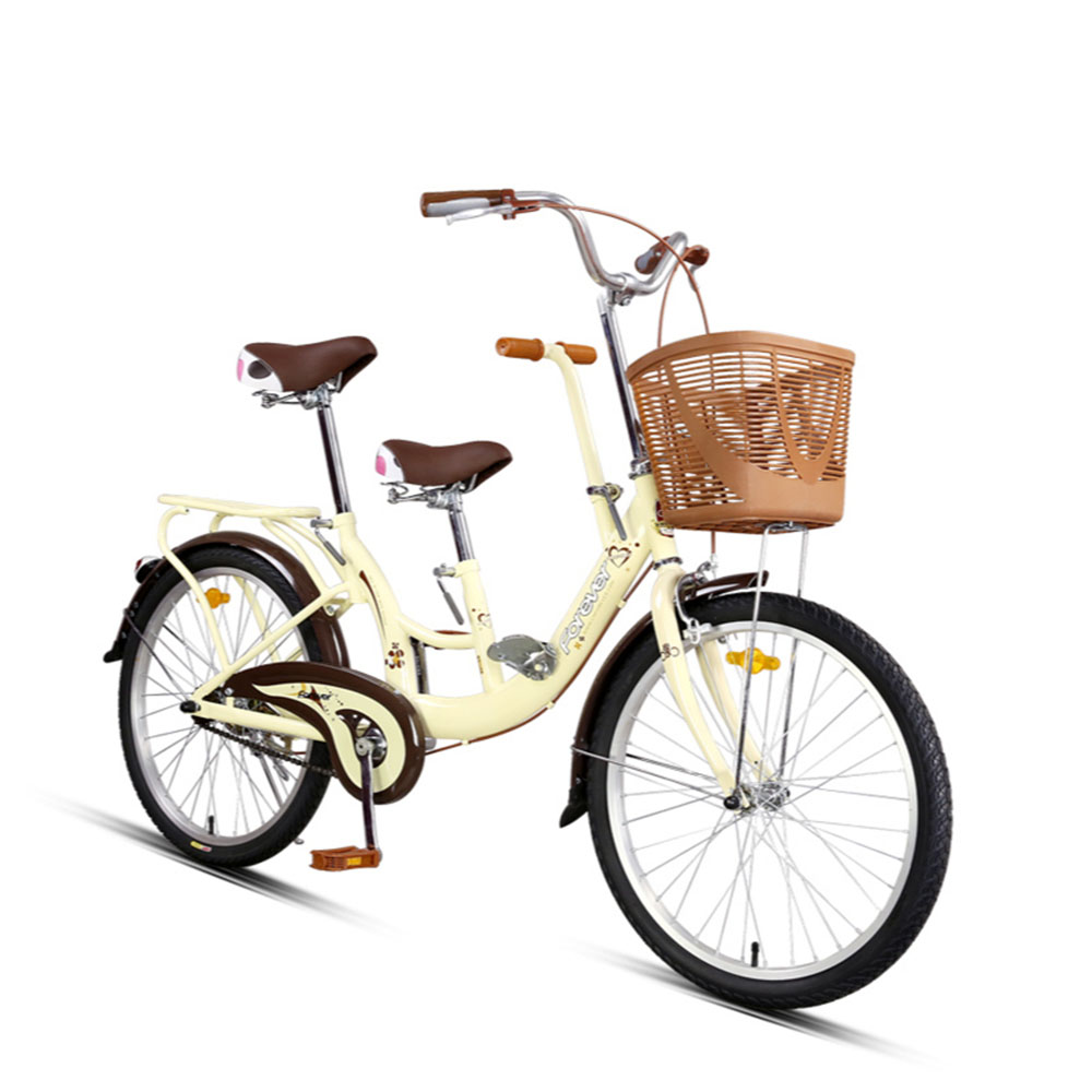 

Parent-child Bike Mother Child Twins With Pick-upAnd Drop-off Children's Bikes 2 3 Dubles Triples AndThree Seats 24 Inch