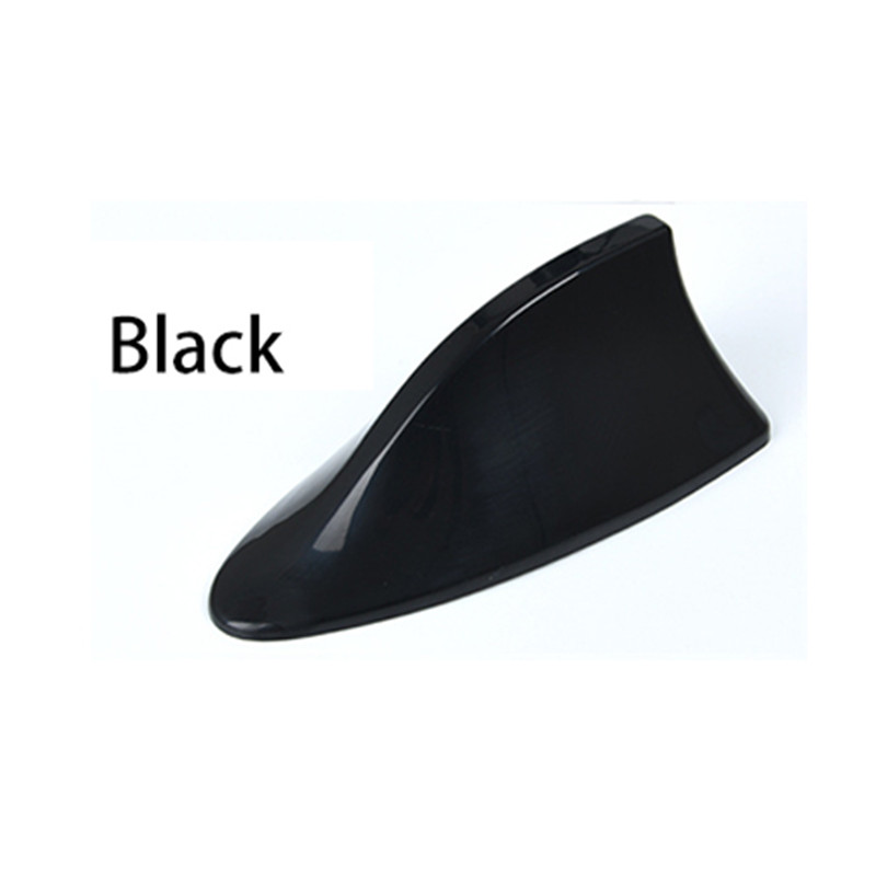 

Universal Car Roof Black Shark Fin Antenna Cover AM FM Radio Signal Aerial Adhesive Tape Base Fits Most Auto Cars SUV Truck