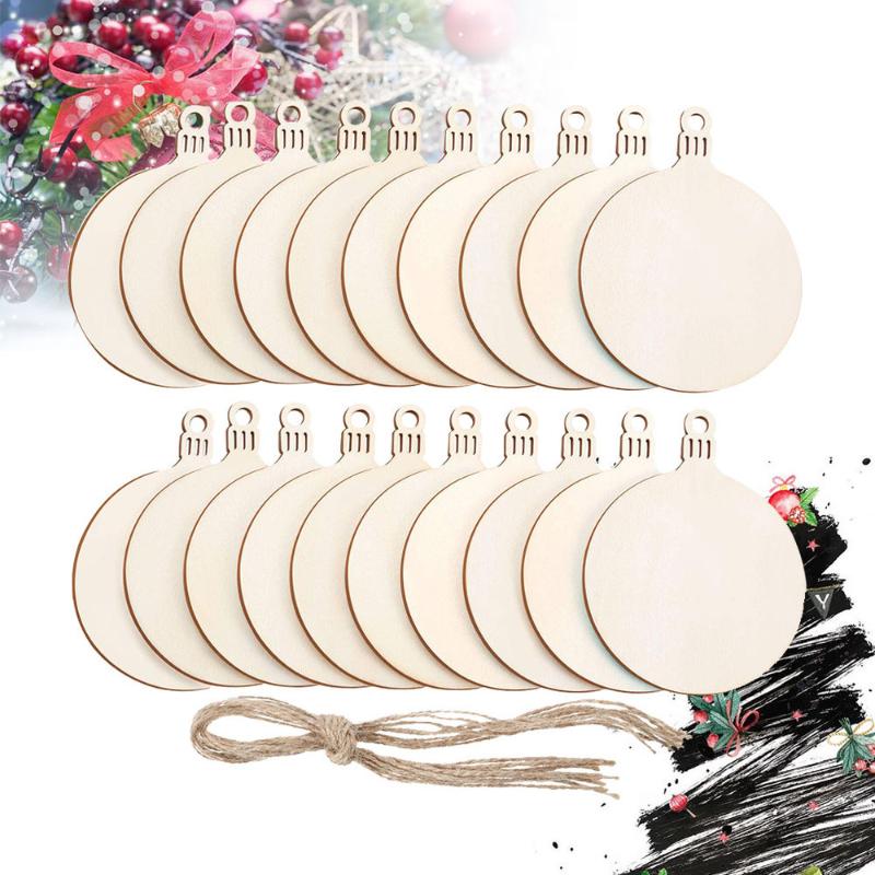 

Pendant Necklaces 50 Pcs Creative Wooden DIY Craft Household Ornament For Christmas Decoration