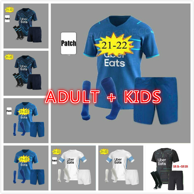 

adult kids kit 21/22 Olympique De Marseille soccer jersey 2021 THAUVIN PAYET OM MILIK maillot Shirt BENEDETTO SANSON L.GUSTAVO KAMARA Football Uniform