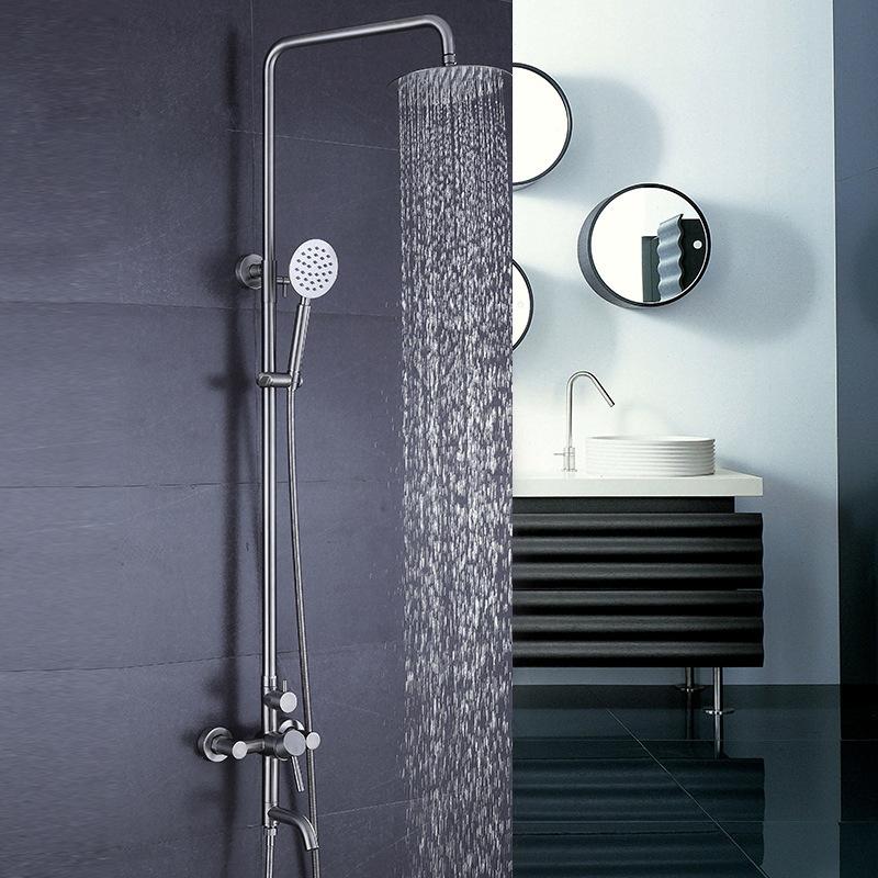 

Bathroom Shower Sets 304 Stainless Steel Rain Set, Three-speed Faucet, Faucet