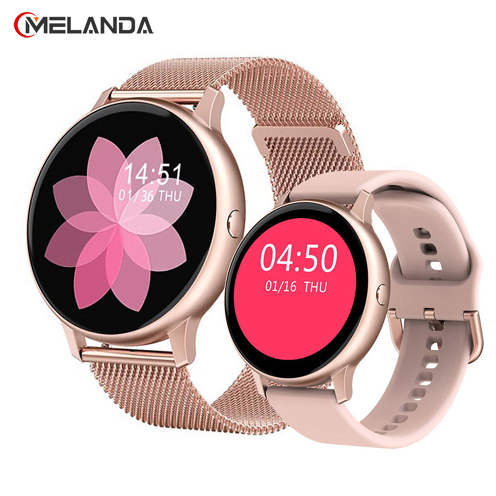 

2021 New Smart Watch Women Full Touch ECG+PPG Heart Rate Tracker Blood Pressure Oxygen Women Smartwatch Men for IOS Androidg, Silicon white