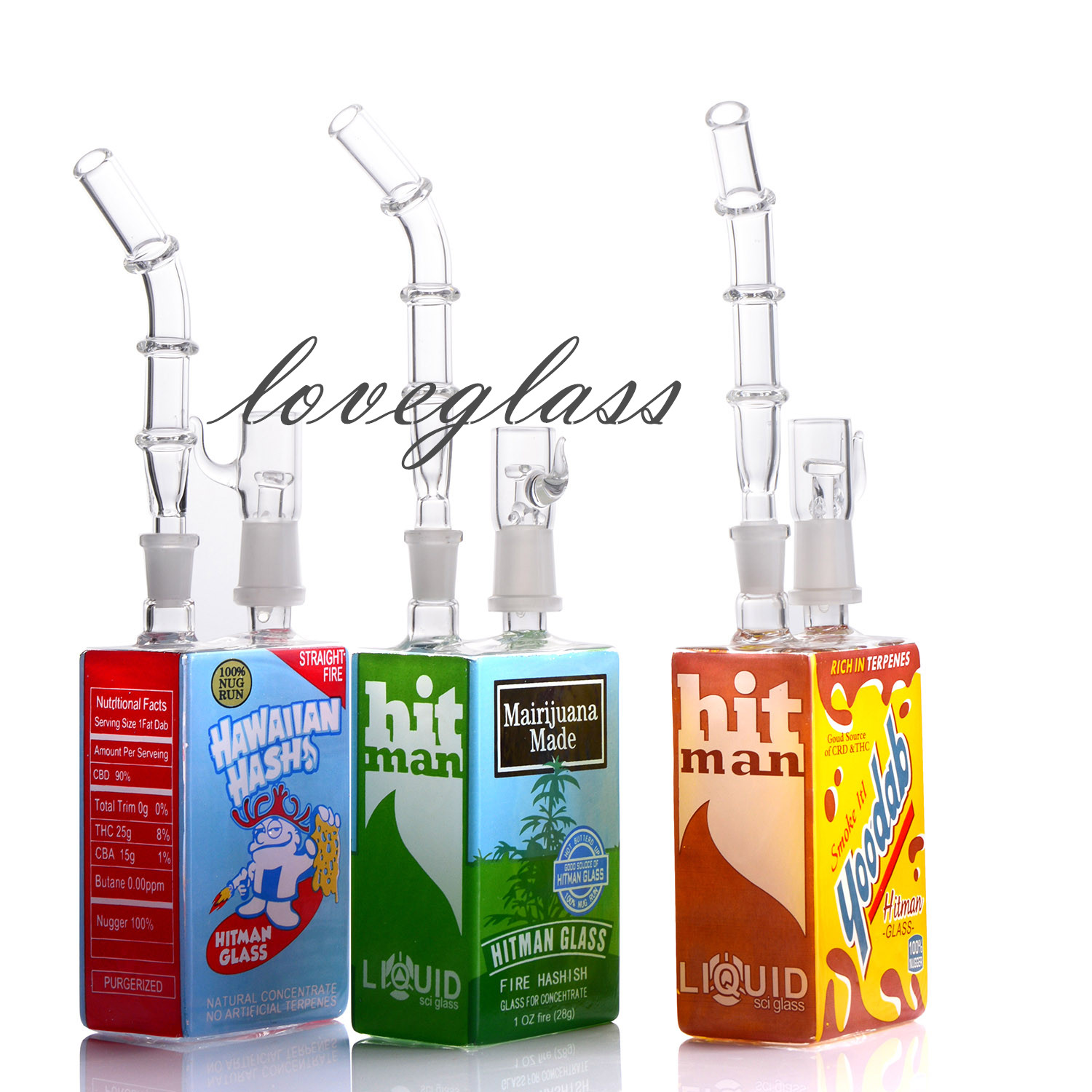 

7.8 inchs Glass Bubbler beaker Bong nail Accessory Hookahs Smoking Water Pipe heady Dab Rig Cyclone Percolator With 14mm joint