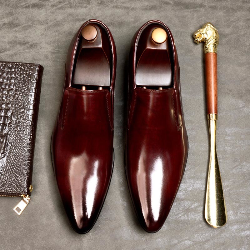 

genuine leather shoes genuine oxford business for man a163, Black