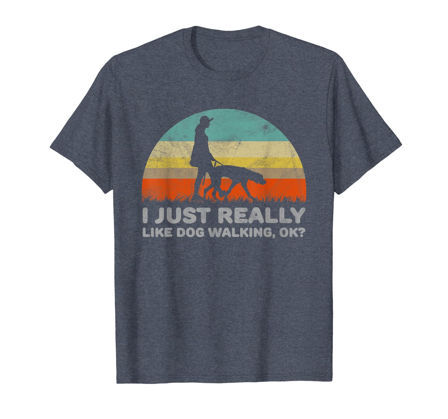 

Funny I Just Really Like Dog Walking OK T-Shirt, White;black