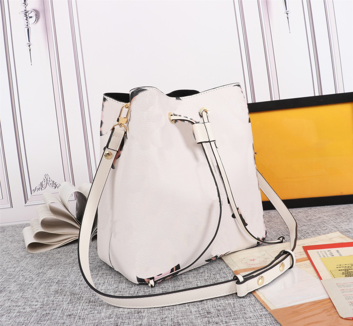 

Luxurys Designer Bags genuine leather Handbags Fashion Women Handbag Bucket designer Ladies Shoulder Bag 45821