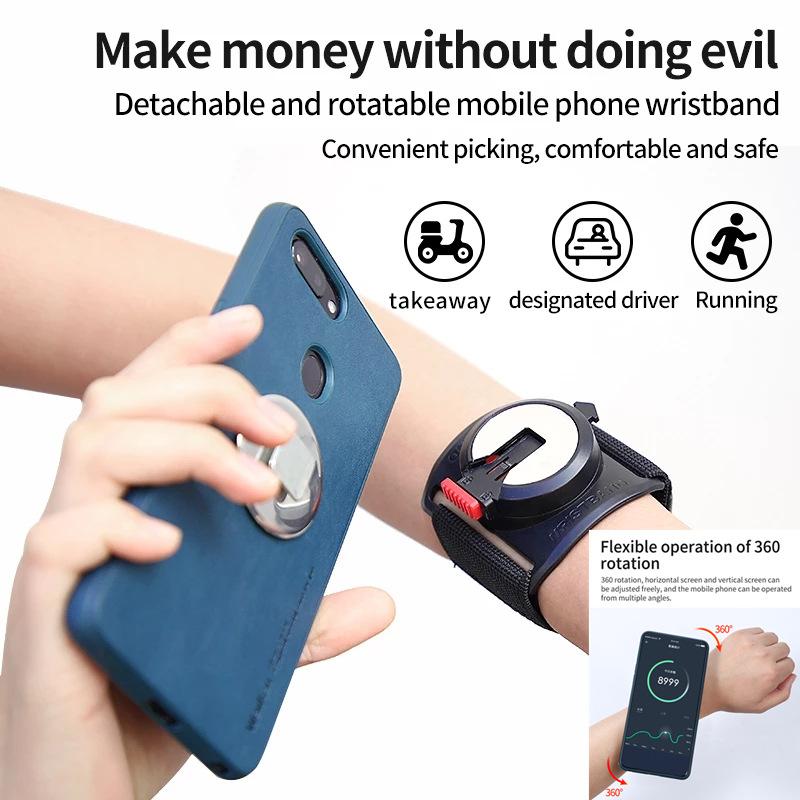 

Detachable 360Â° Rotating Armband Wristband Phone Holder Sports Running Riding Hiking Cellphone Wrist Arm Bag Outdoor Bags