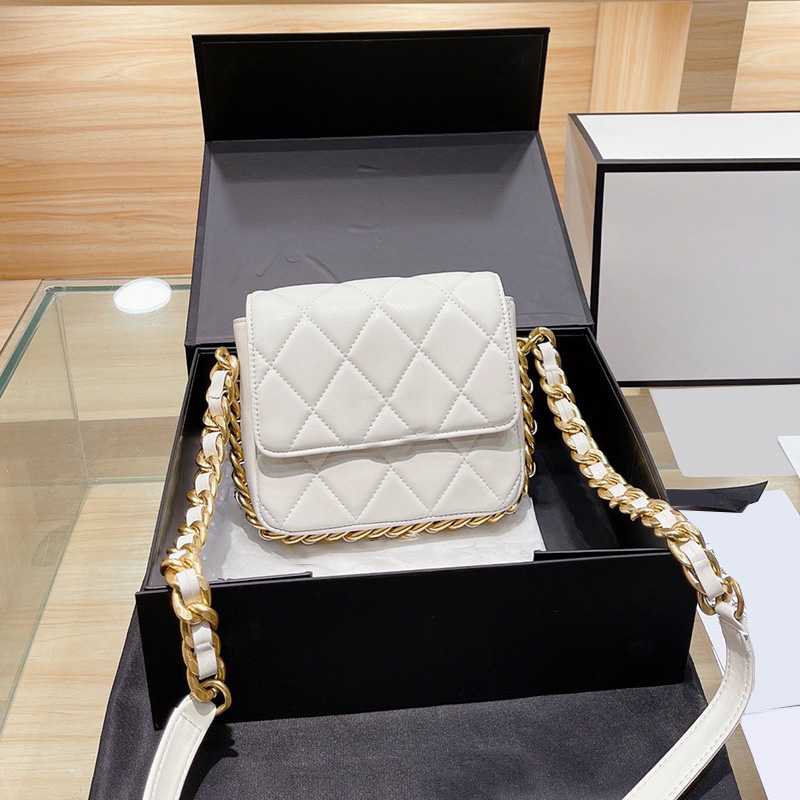 

2022Ss Classic Flap Square Bags Matelasse Chain Cross Body Shoulder Clutch Mini Cosmetic Purse Quilted Famous Luxury Designer Tiny/Mini Vanity Handbags 18CM/14CM, 14*10cm black