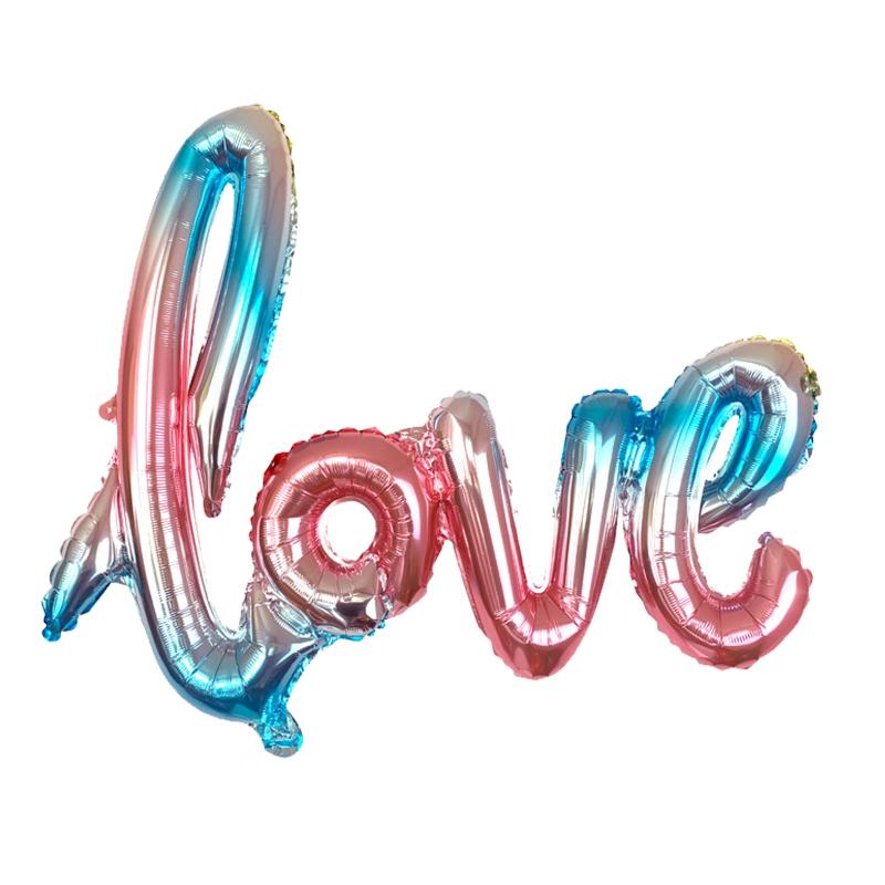 

Party Decoration Love Balloon Rose Gold Letters Script Balloons, Heart Balloons You