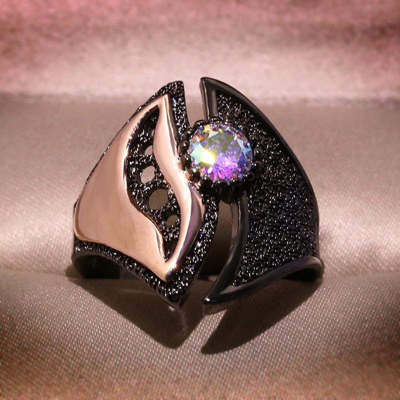 

Wedding Rings Two Tone Zircon Finger Ring For Men Women Trendy Style Jewelry