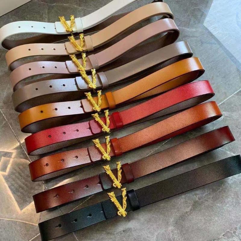 

Belts Luxury Belt For Women Smooth Buckle Strap High Quality Genuine Real Leather Fashion Jeans 3.0cm Width, Black