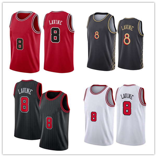 

2021 Zach LaVine Jersey Chicago Bulls Black gold City Basketball Jersey, Black;red