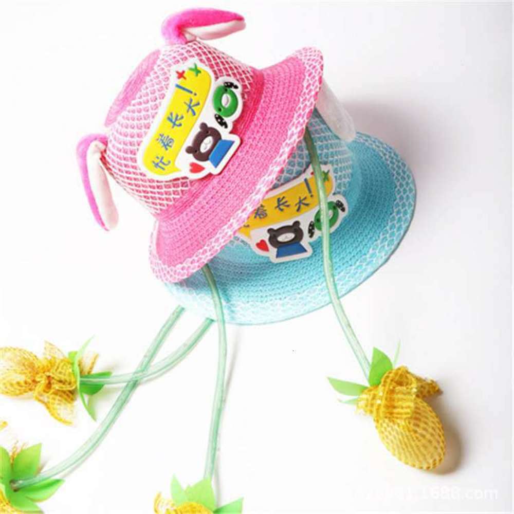 

Tiktok hat, sun ears, children's creative lighting, shading net red hat., Yellow