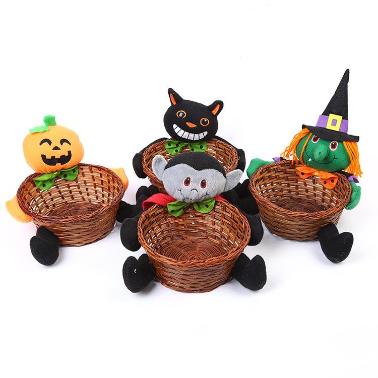 

Christmas Decorations Halloween Decorative Party Supplies Home Office Desktop Storage Basket Bamboo Candy Wholesale