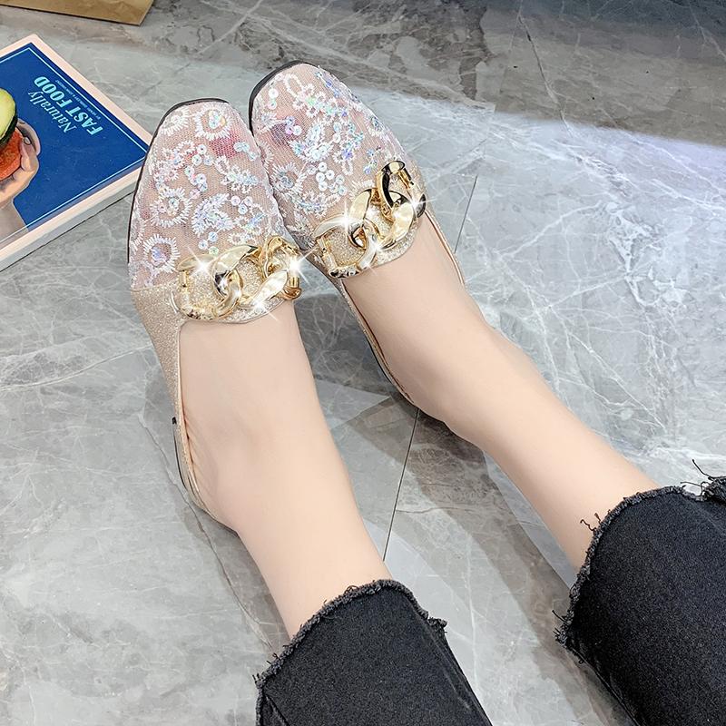 

Slippers Bag Toe Sandals Women's Head Lazy Semi-slippers Spring/summer Model Wear A Hundred Pairs Of Heelless Shoes, Gold