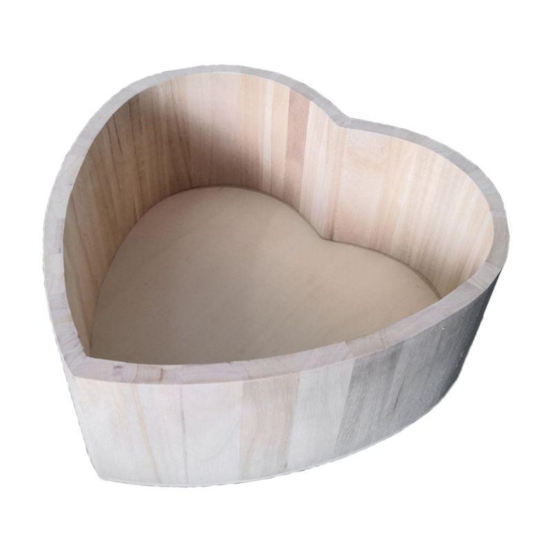 

Baby Cribs Pography Props Wooden Heart Shape Box Born Infants Po Posing Prop D7YD