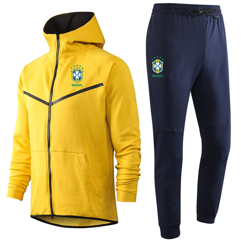 

Brazil national team soccer Tracksuits Sweat Suits Sports Mens Hoodies Jackets Tracksuit Jogger Sweatshirts training Jacket Pants kits Sporting Suit sets