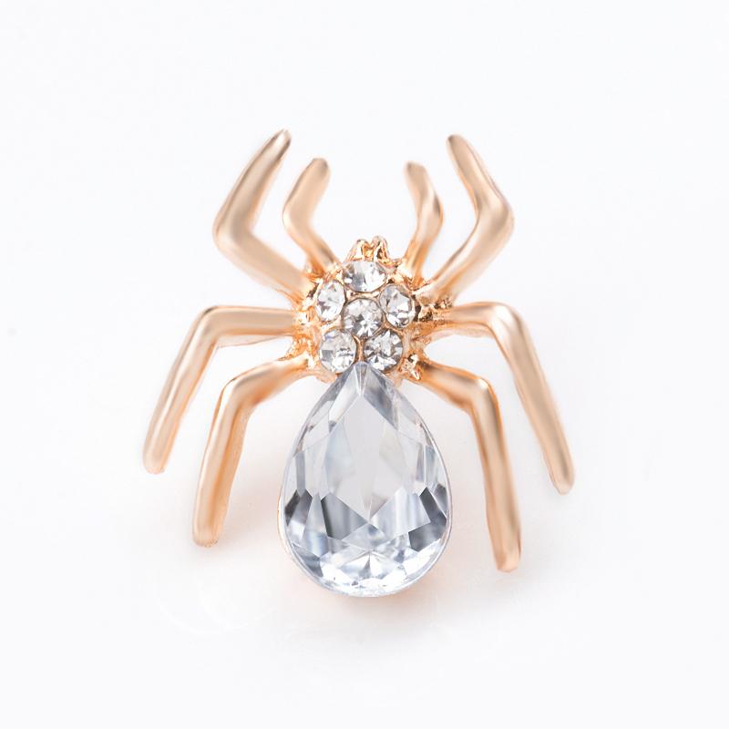 Pins, Brooches MISANANRYNE Gold Silver Color Rhinestone Spider Brooch Vintage Charms Crystal Wedding Pins Women Men Jewelry Gift-image-707211904