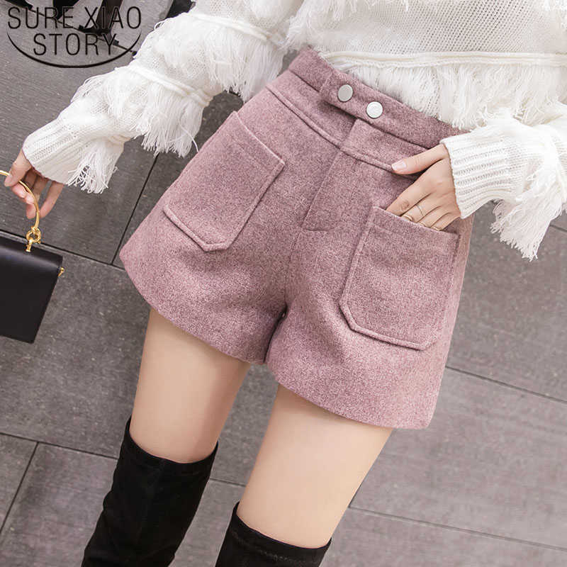 

High Waist Shorts Spring Winter Fashion Women Shorts Casual Shorts Women Pockets chic Pink Black Apricot Harajuku chic 210527