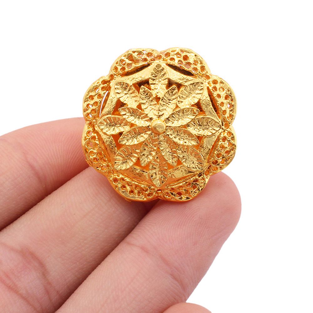 

Leaves Design 18K Yellow Gold Filled Band Rings African Men's Women's Wedding Resizable Jewelry Gift