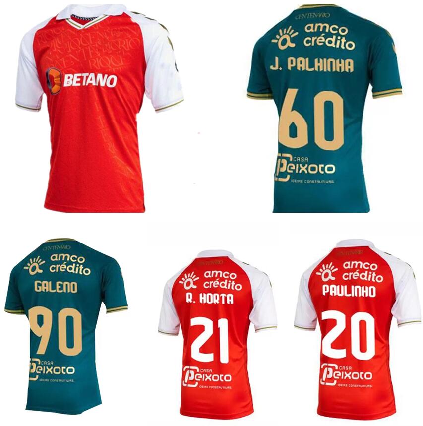 

SC Braga soccer jerseys 2020 2021 Sporting Clube de Braga football shirts Galeno Paulinho R.HORTA Medeiros Castro Ricardo Men Uniforms, Home bulajia
