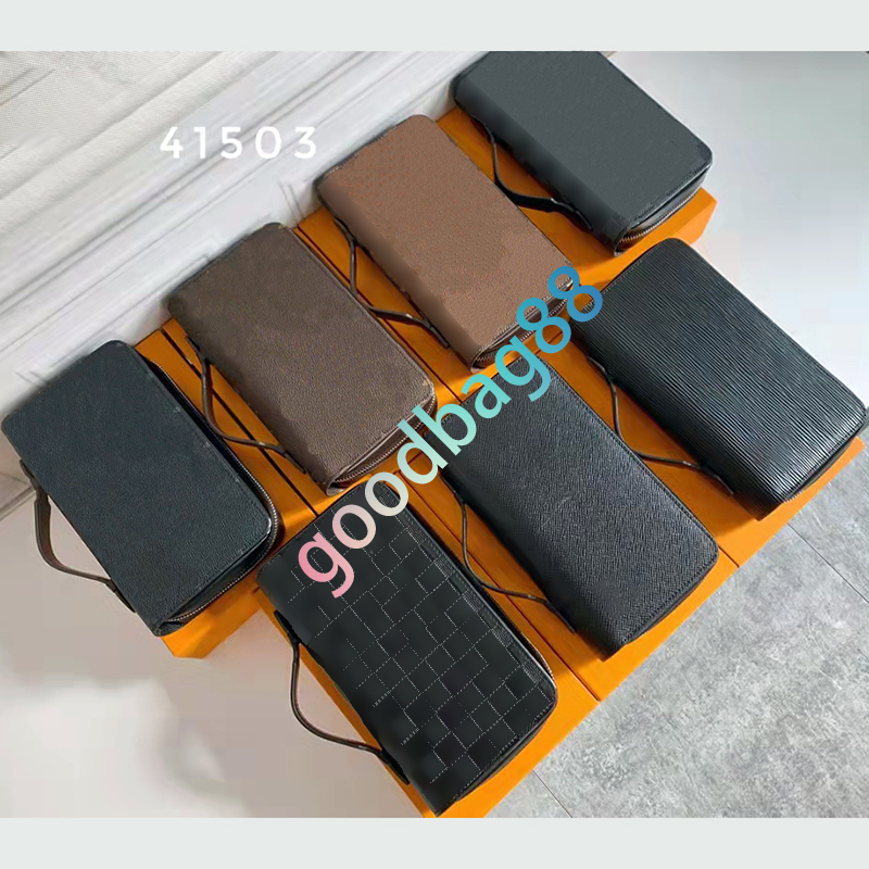 

Designers Wallets Coin Purse The Space Is Large Enough To Hold A Cell Phone Keys Passport Cash And All Your Credit Cards Plaid Card Holder Zippy Wallet M41503 41503 BOX, Black gray grid
