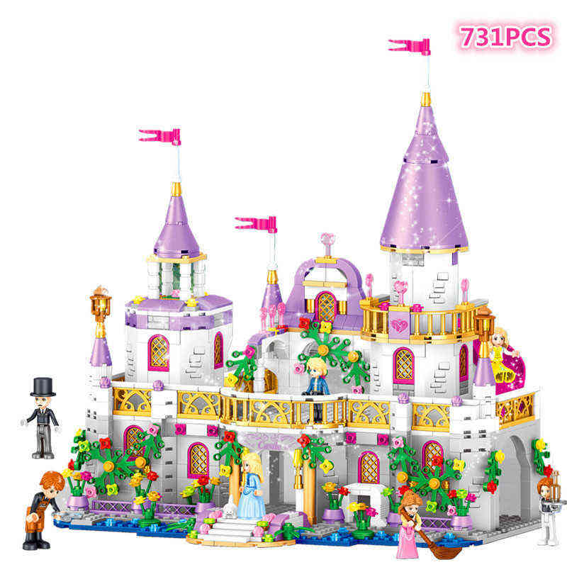 

Friends Princess Windsor's Castle Carriage DIY Model Building Blocks with Figures Bricks Kit Toys Girls Christmas Gifts Sets H1120