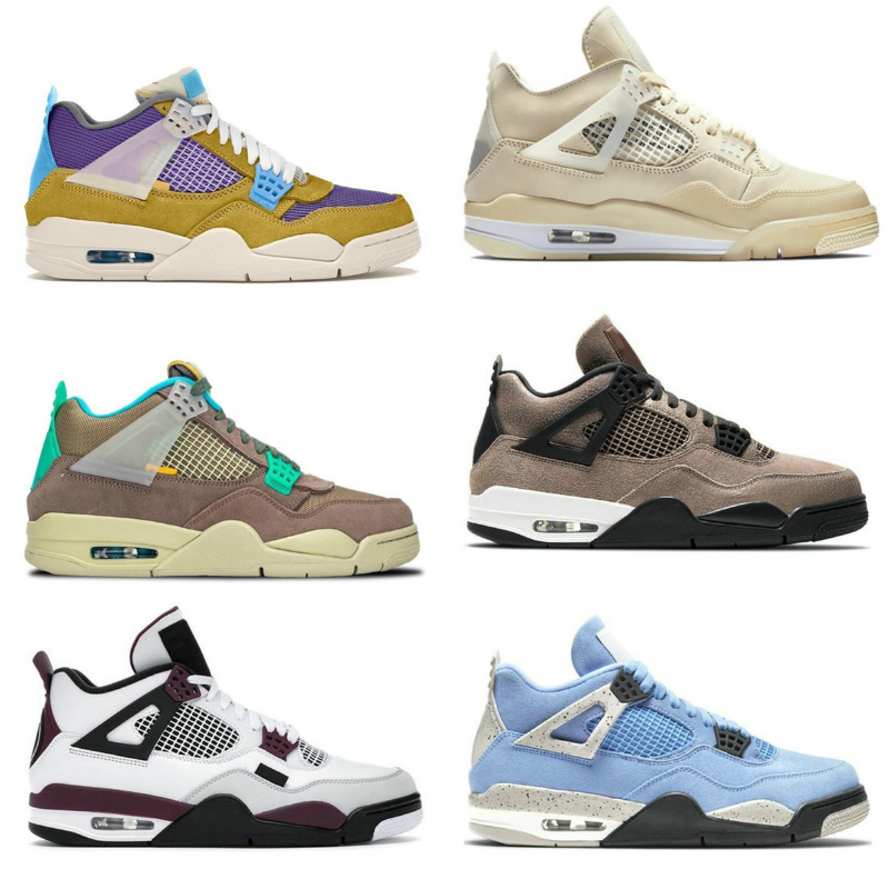 

Men Women Basketball Shoes Jumpman 4 4s Desert Moss University Blue White Oreo What The Taupe Haze Black Cat Bred Loyal Toro Bravo Mens Trai