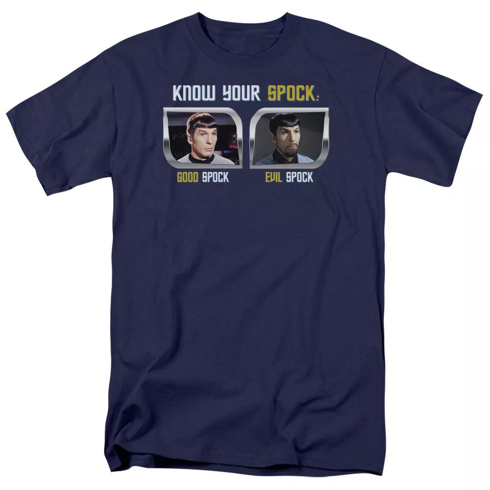 

Star Trek Original Know Your Spock TV Show T-Shirt Sizes S-3X NEW, White;black