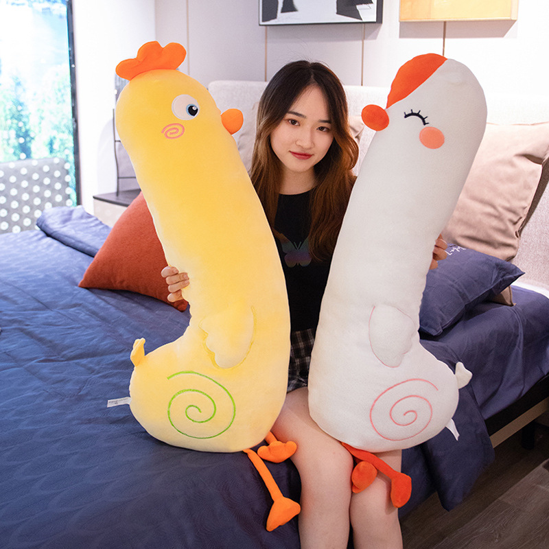 

Soft animal long pillow small yellow chicken small duck big white goose plush toy doll pregnant women sleeping the leg pillow