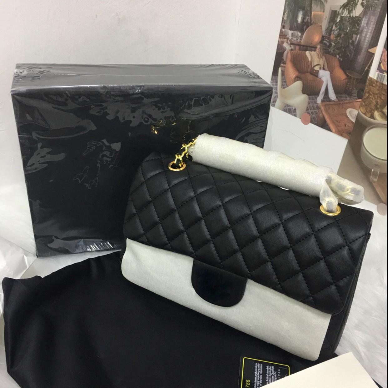 handbag Classic Fashion Women brand designer fringe genuine leather bag lady shoulder luxury bags gold chain 25cm come with box