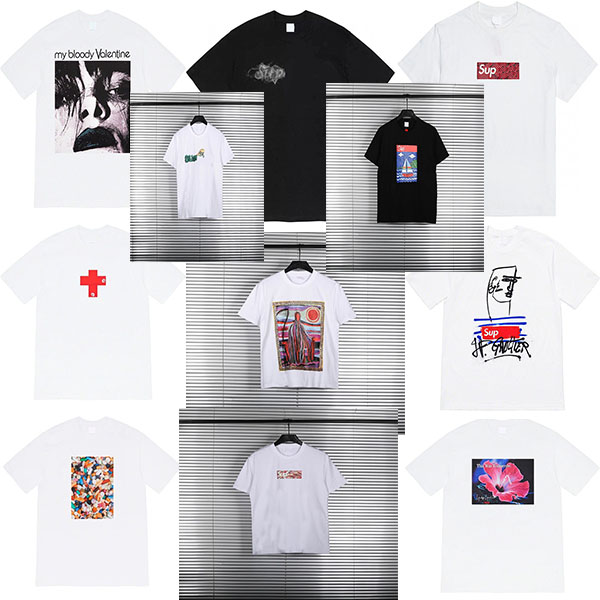 

21SS Box T shirt 14 styles Mens and women can wear High Quality Brand shirts Designers Men S Clothing Fashion Luxury Printed tee, White;black