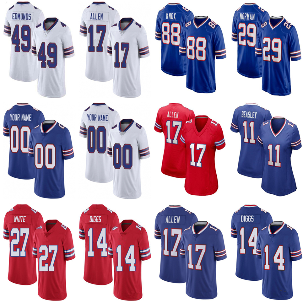 

17 Josh Allen 14 Stefon Diggs Mens Women Youth Custom Football Jerseys Gregory Rousseau Bruce Smith Jim Kelly Cole Beasley Matt Milano Simpson mmanuel Sanders Norman, My store(aryahome)