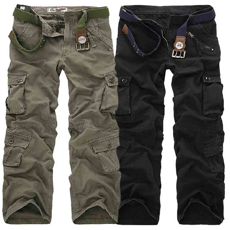 

Men's overalls loose large outdoor fashion Xie casual men's pants 022, Black