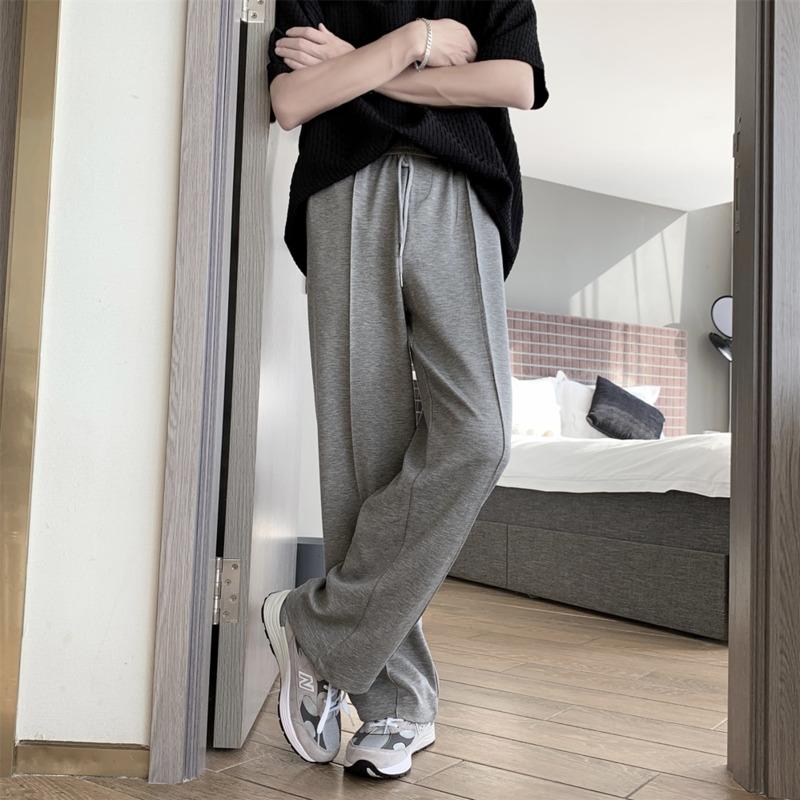 

Men's Pants Gray/black/white Sweatpants Mens Fashion Drawstring Casual Men Streetwear Loose Straight Trousers Joggers Track