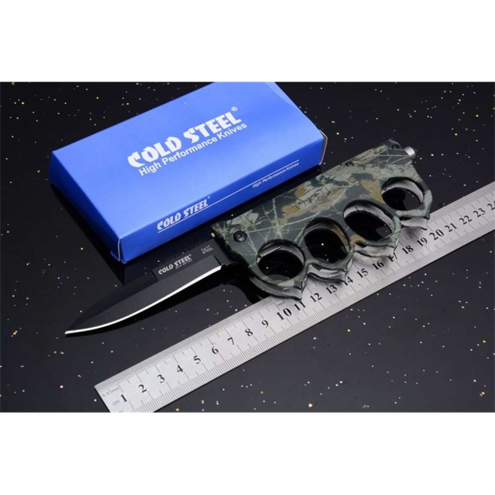 

Excellent Quality Cold Camouflage Hunting Knuckle Tactical Survival Pocket Knife 7Cr17Mov Steel Handle Outdoor EDC Camping Duster Folding