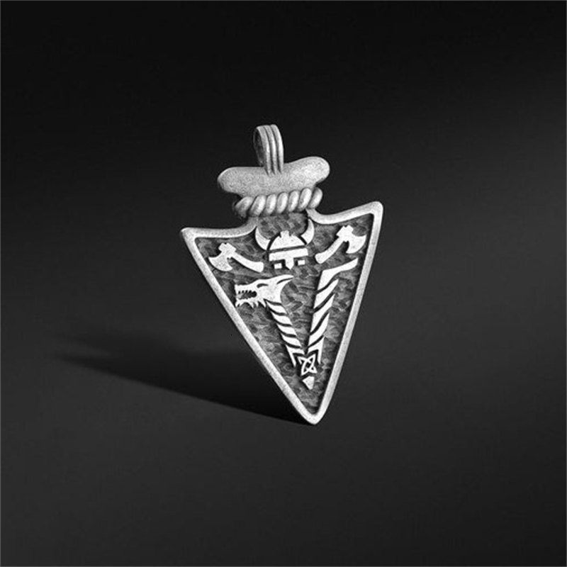 Pendant Designer Necklace Viking Warrior Spear Personality Men's Tide Brand Sweater Chain Long Style 2021 Womens Mens Luxury-image-719100082