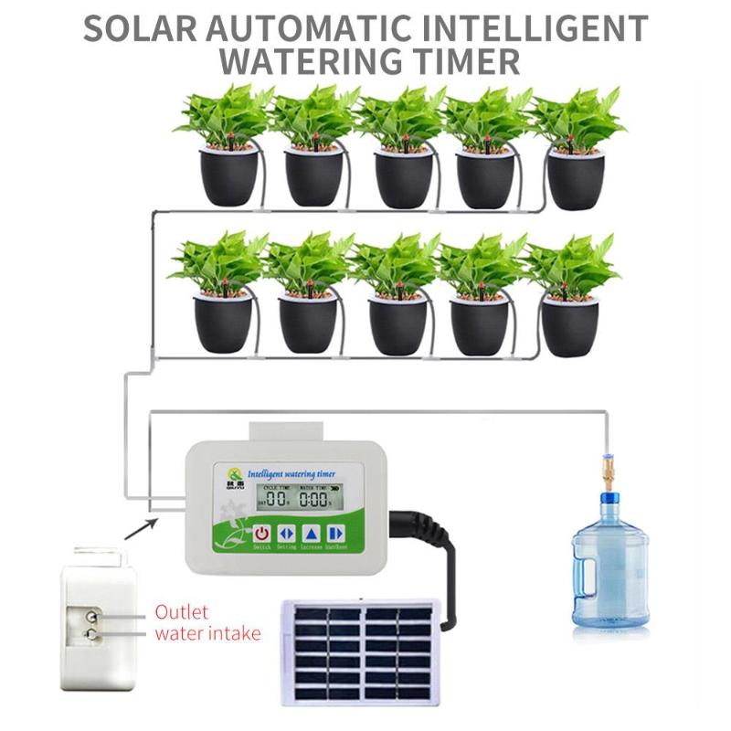 

Solar Energy Automatic Water Irrigation Garden Watering Device Intelligent Lant Drip Pump Timer System Equipments