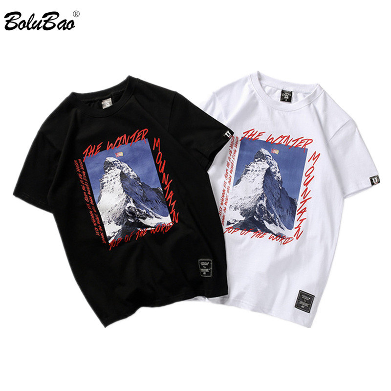 

BOLUBAO Fashion Brand Men T Shirts Summer Letter Printing Men's T Shirt Street Clothing Male Hip Hop T Shirts Tops 210518, White