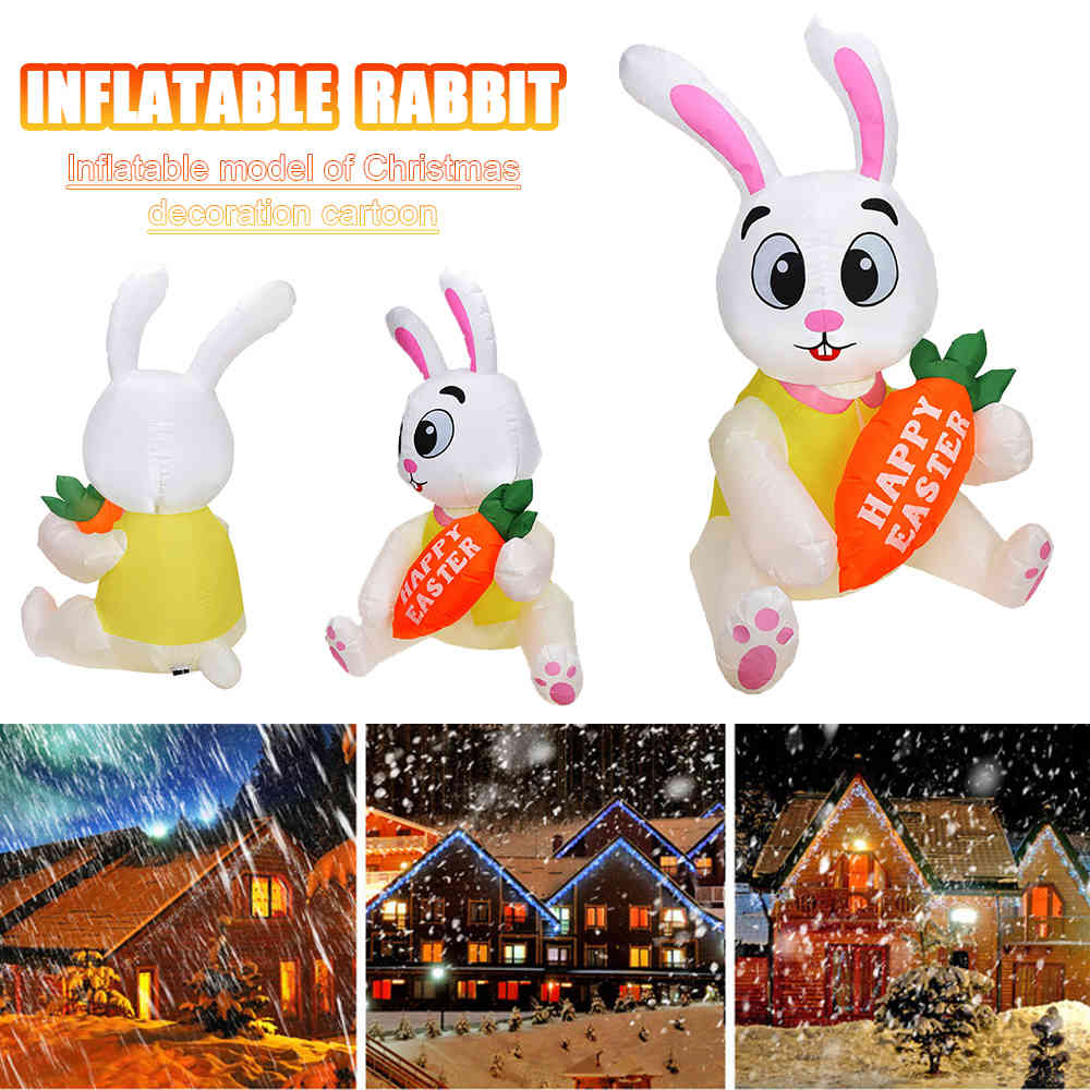 1.6m Inflatable Easter Bunny Doll LED Night Light Figure Yard Outdoor Garden Toys Party Ornament Decorations-image-689843041
