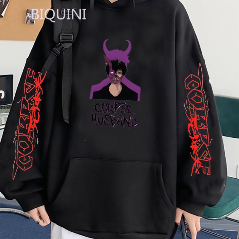 

Men's Hoodies & Sweatshirts Musician Corpse Husband I Miss You Merch Hoodie Cool Printed Sweatshirt Casual Streetwear For Men And Women Grap, Black