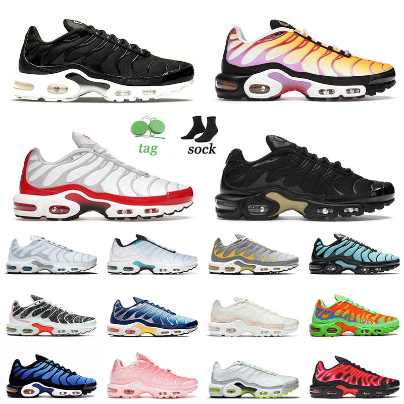 

Top Quality 2021 Tn Plus OG Running Shoes Black White Sherbert University Red Gold Photon Dust Grey Combo Mens Womens Trainers Sneakers, A58 particle grey 40-46