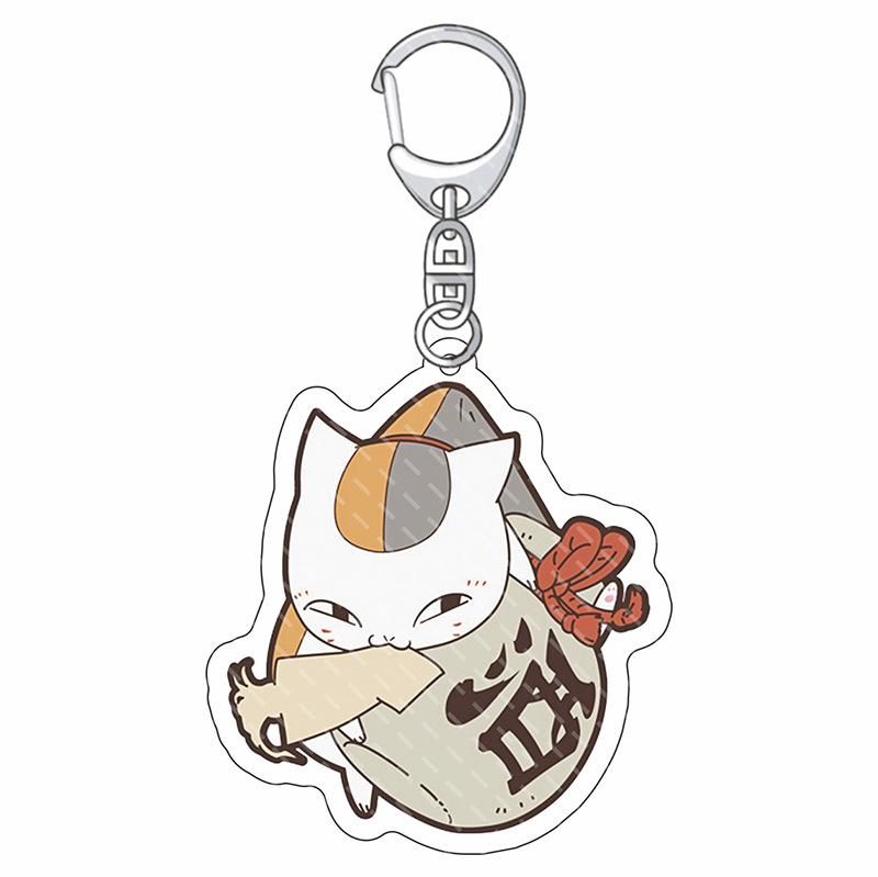 

Keychains 6cm Anime Fans Nastume Yuujinchou Neko Sensei Cat Llavero Keychain Keyrings, Silver