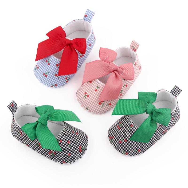

First Walkers Baby Girl Single Shoes Spring Autumn Bowknot Princess Dress Soft Bottom