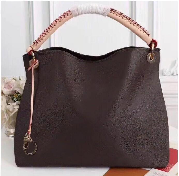 

High Quality Designers Shopping Bag Genuine Leather Women Artsy Handbags Shoulder Messenger Bags Crossbody Tote Clutch, Brown flower